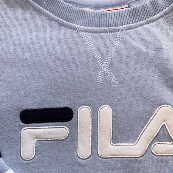 Fila Vintage Sweatshirt Light Blue Medium - Picture 2 of 5